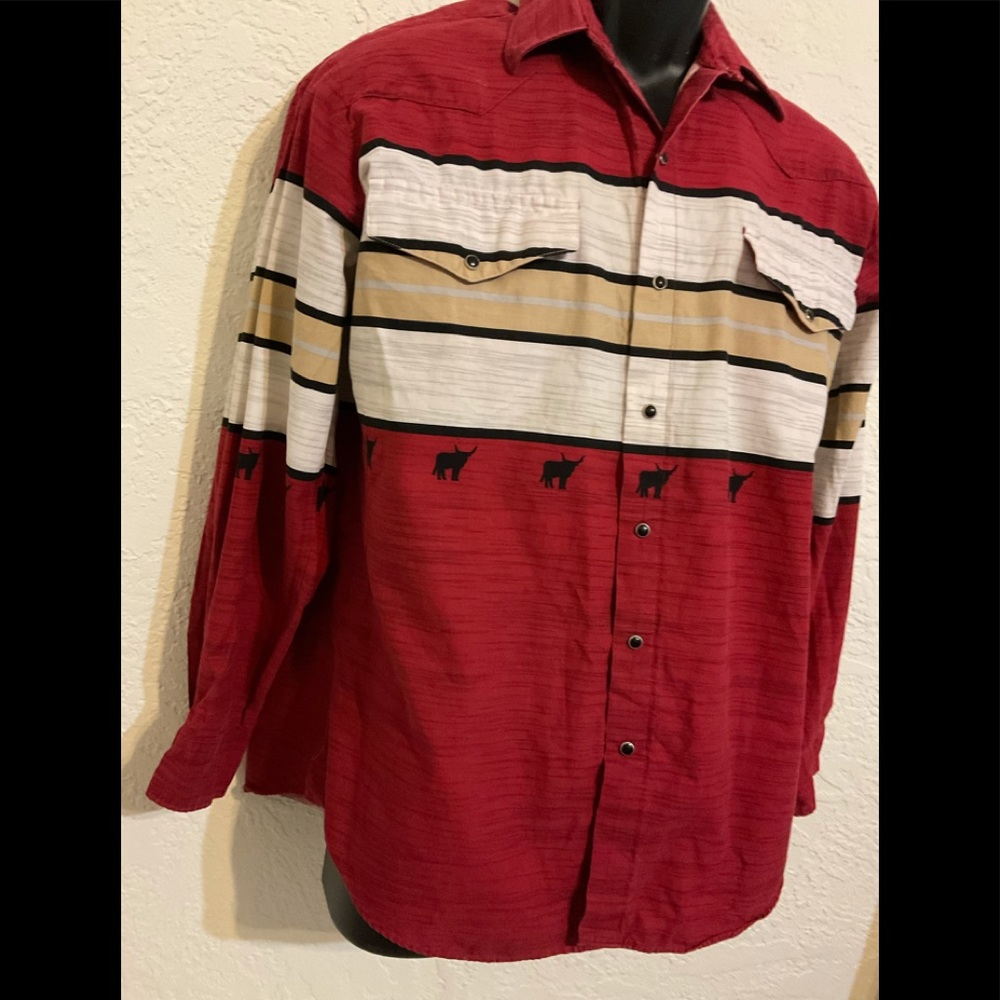 VINTAGE ROPER RED SHIRT XL - Picture 3 of 6